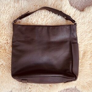 All Saints Rich Brown Leather Bag